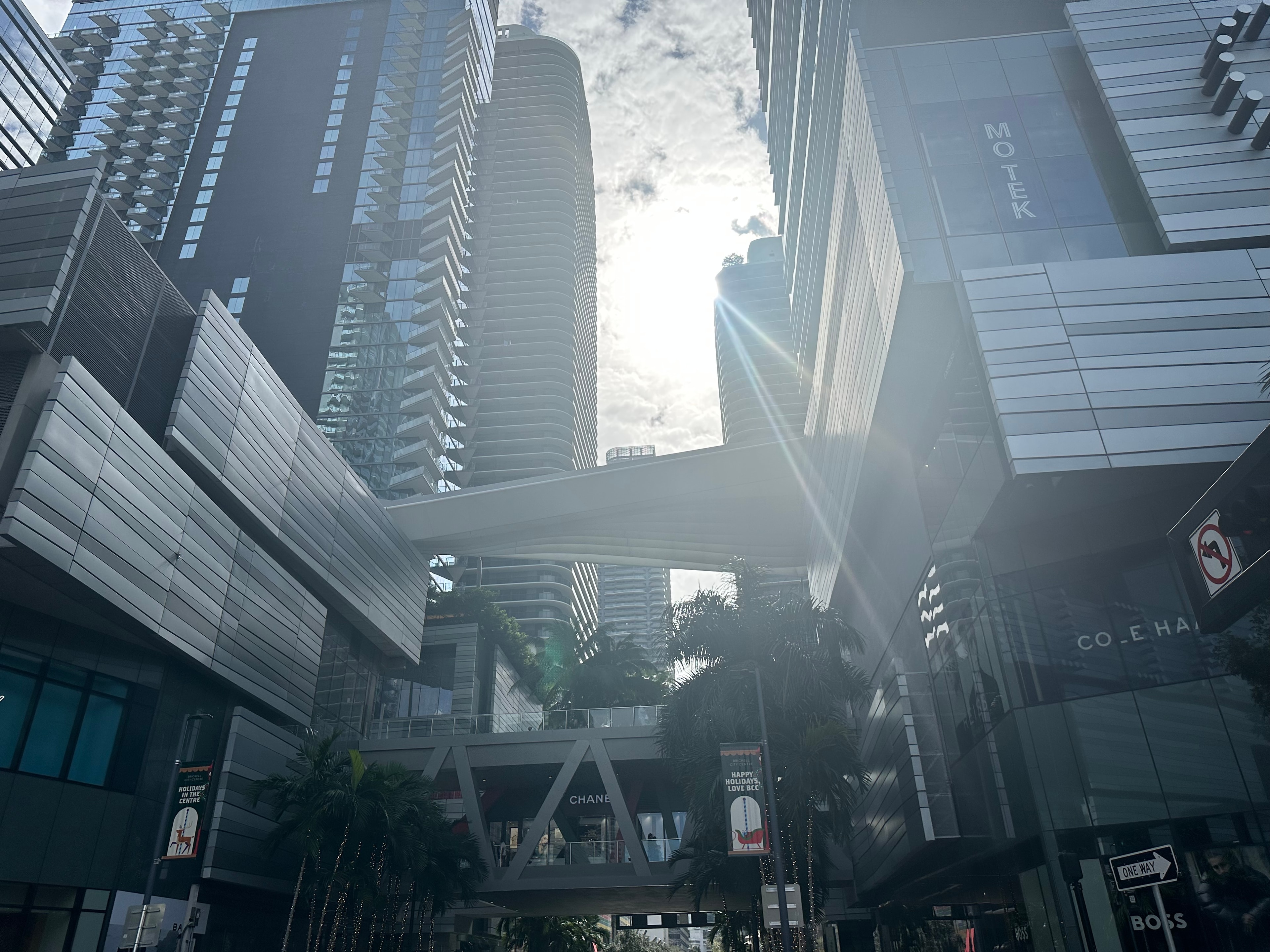Brickell City Centre atrium with luxury retail and residential towers Miami