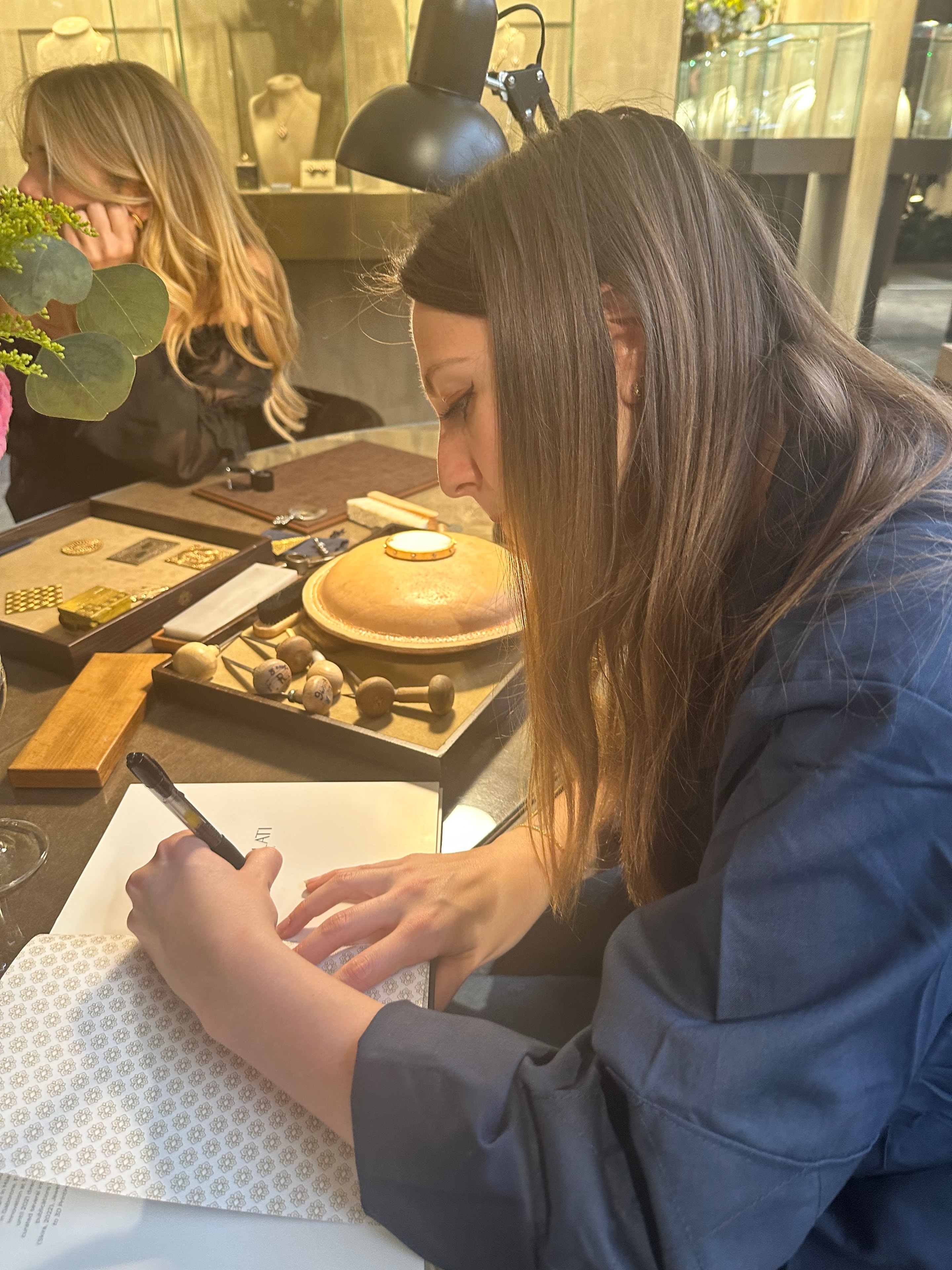 Lucrezia Buccellati signing the Assouline monograph at the Bal Harbour boutique reopening