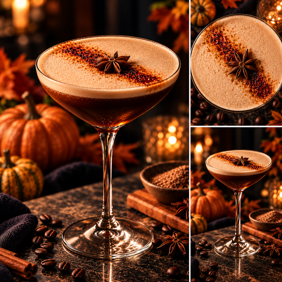Fall cocktail trio at Shooters Waterfront Fort Lauderdale
