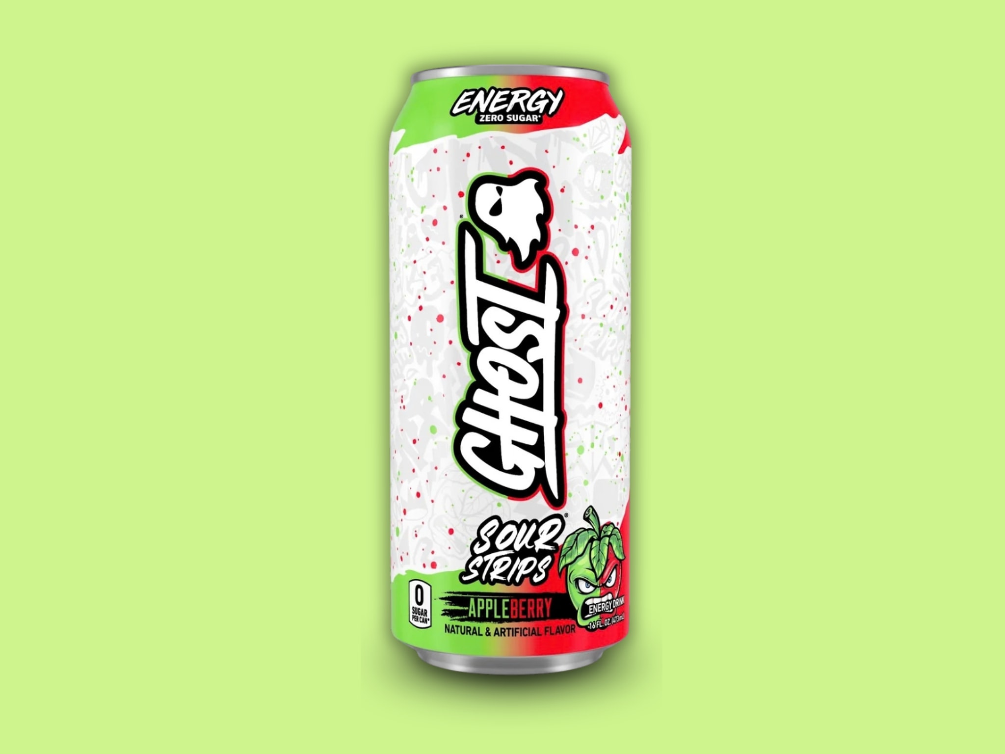 Ghost Energy x Sour Strips Appleberry — zero sugar, launching January 2027.