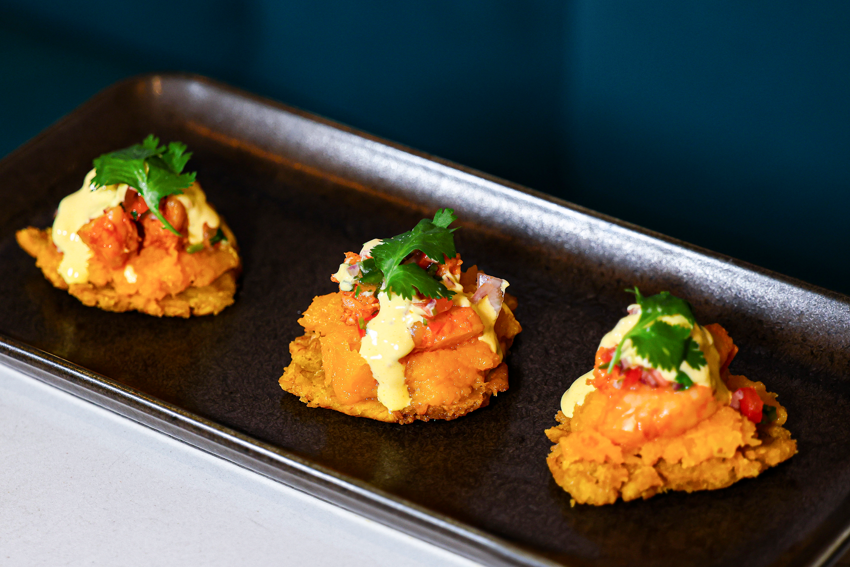 R House Wynwood Pumpkin Shrimp Tostones — new for the October Miami Spice extension