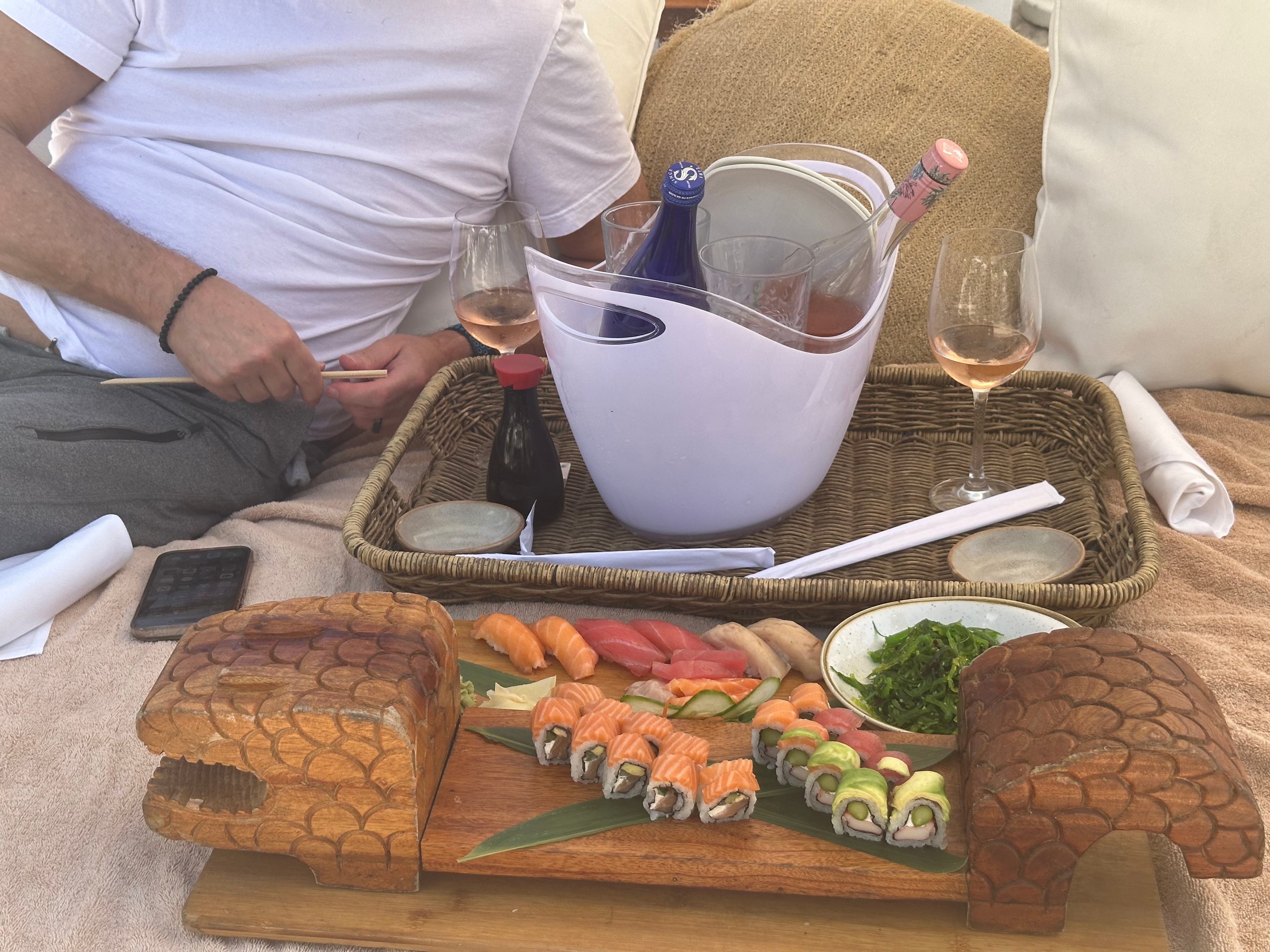 Rosé and afternoon light at Nikki Beach Miami Beach