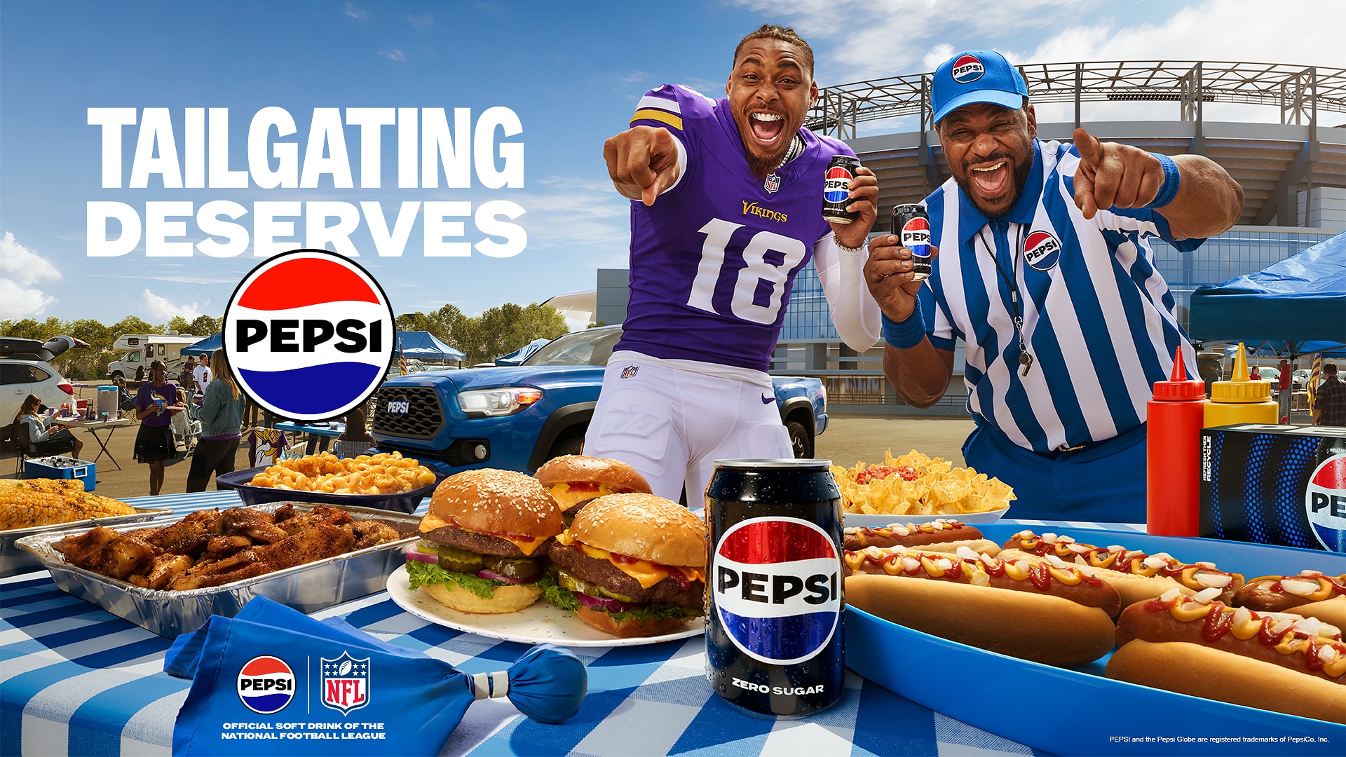 Tailgating Deserves Pepsi: Jerome Bettis and Justin Jefferson Star in Pepsi's NFL Kickoff Campaign