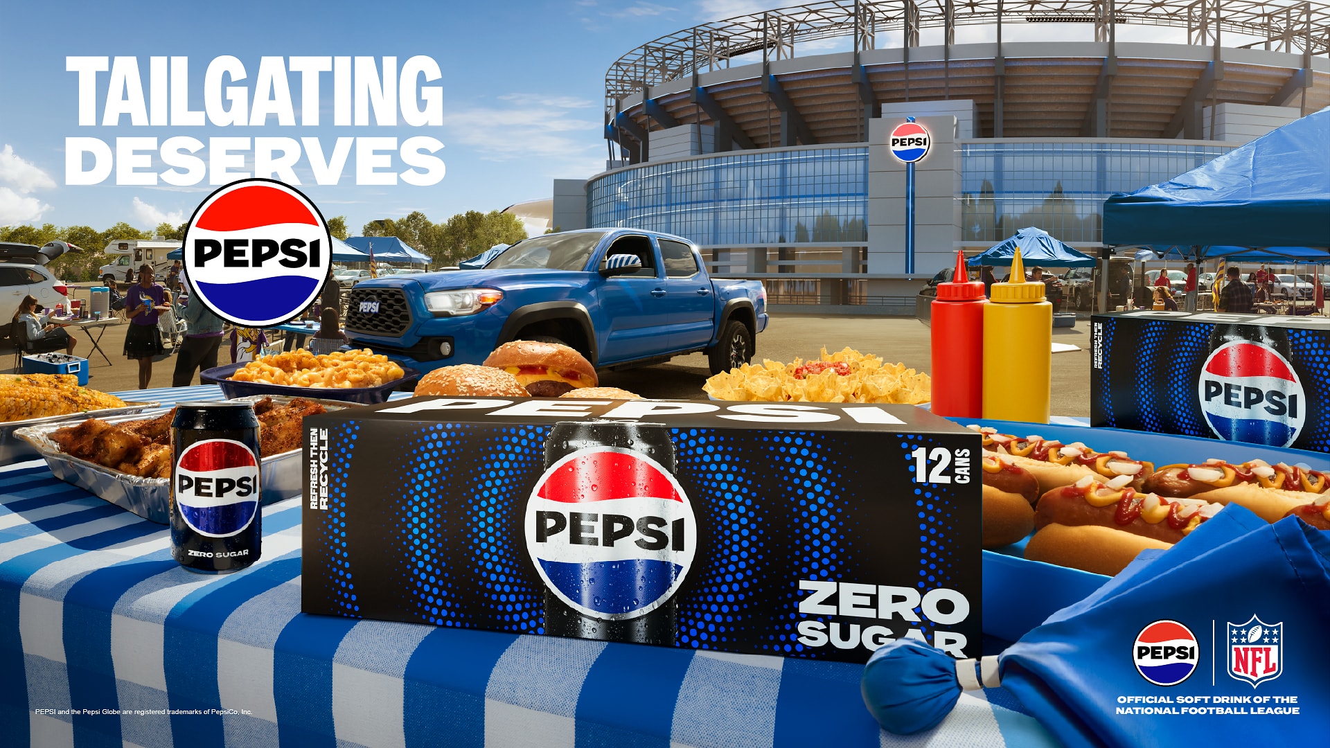 Pepsi Zero Sugar 12-pack — the gameday essential. The free Kickoff offer runs through September 14 at participating retailers.