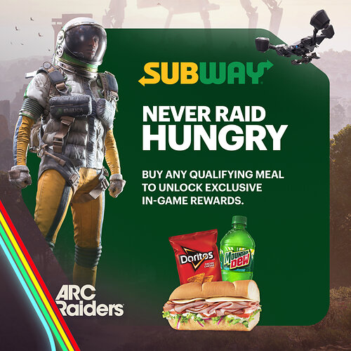 Subway® and Embark Studios Announce Exclusive Gaming Partnership for ARC Raiders