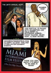 The Miami International Film Festival! Celebrities Danny Glover, Halle Berry & boyfriend Gabriel, Helen Hunt!