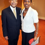 Dr. Henry Louis Gates Jr. and Gepsie Metellus, executive director of the Sant La Haitian