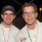 FIU School of Hospitality student Daniel Jordan, left, and Award winning Chef Rick Bayless at the Burger Bash.