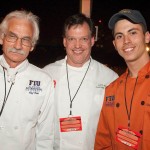 Heinz Senior Corporate Executive Chef Frank Jock, center, with FIU School of Hospitality's Roger Probst, left, and Daniel Chaviano at the Burger Bash.