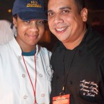 At the Burger Bash with FIU School of Hospitality student and Chef Miguel Santiago. of Pelican Landing Luxury Resorts & Hotels