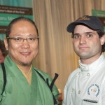 Chef Masaharu Morimoto and FIU School of Hospitality student Nick Starling at Best of the Best.