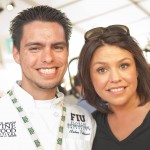 Rachael Ray, right, is among hundreds of chefs gathered together for Florida International University School of Hospitality's annual fundraiser South Beach Wine and Food Festival to raise money for student scholarships Saturday, February, 21, 2009 at SBWF in Miami Beach, Fl. At left is FIU student chef Andres Villabona who assisted Ray at the Grand Tasting Village.