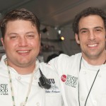 FIU School of Hospitality student and 2009 Barilla Best New Student Chef Award winner Arthur Mindermann and FIU School of Hospitality alumist and 2008 Barilla Best New Student Chef Award Michael Cremeno at the Grand Tasting Village.