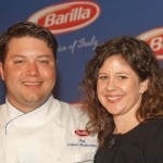 FIU School of Hospitality student and 2009 Barilla Best New Student Chef Award winner Arthur Mindermann and Barilla Senior Marketing Associate Angie Goldberg at the Interactive lunch at the Biltmore Hotel in Coral Gables.