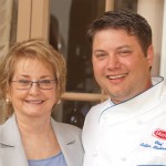 FIU School of Hospitality Associate Dean Joan Remington and FIU School of Hospitality student and 2009 Barilla Best New Student Chef Award winner Arthur Mindermann at the Interactive lunch at the Biltmore Hotel in Coral Gables.