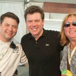 FIU School of Hospitality student and 2009 Barilla Best New Student Chef Award winner Arthur Mindermann, Food Network Celebrity Chef Tyler Florence and Liz West at the Grand Tasting Village.
