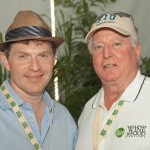 Food Network Celebrity Chef Bobby Flay, left, and FIU School of Hospitality Dean Joe West at the Grand Tasting Village.