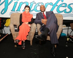 Kim Kardashian & Alonzo Mourning served as Grand Marshals of the Seminole Hard Rock Winterfest Boat Parade on December 12, 2009