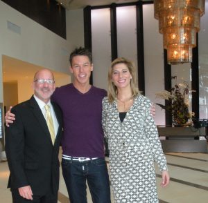 From L to R: Eric Jellson, Area Director of Sales and Marketing, Kimpton Hotels;David Bromstad, Host, HGTV Color Splash; Wendy Zane, Sales Manager, EPIC Hotel