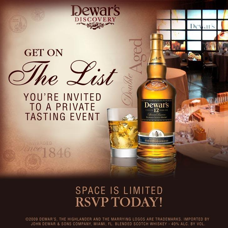 dewars tasting event