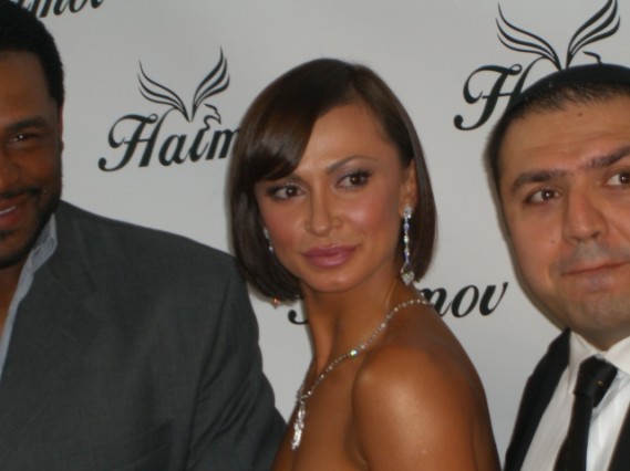 Jerome Bettis and ABC's Dancing with the Stars, Karina Smirnoff at the Grand Opening of Haimov Jewelers