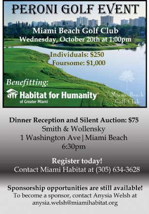 Peroni Golf Event benefiting Habitat for Humanity of Greater Miami