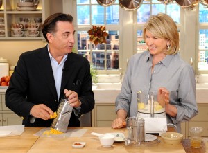 Andy Garcia and Martha Stewart are seen during the production of "The Martha Stewart Show" in New York on Wednesday, November 17, 2010. Photo: David M. Russell/The Martha Stewart Show