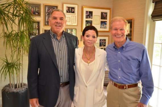 Ira Leesfield, Cynthia Leesfield, and Senator Bill Nelson at a fundraiser for U.S. Senator Bill Nelson’s upcoming campaign, at the home of Miami attorney Ira Leesfield.
