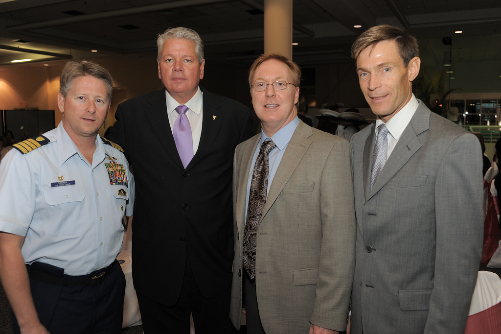 Capt. Chris Scraba, United States Coast Guard; William Johnson, Port of Miami; Capt. John Jacobsen, Biscayne Bay Pilots Association; and Capt. Andrew Melick, Biscayne Bay Pilots Association