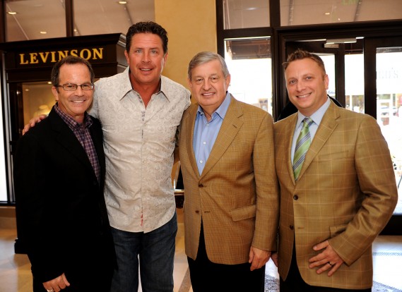 Mark Levinson, Dan Marino, Steve Shonebarger and Craig Weiss from Corum Watches at Levinson Jewelers Ultimate Watch Fair