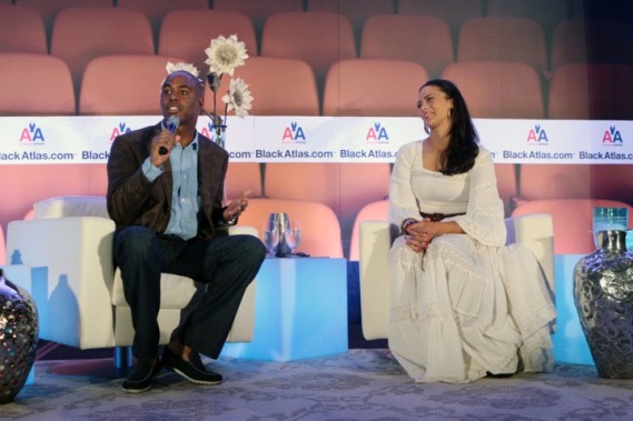 Paula Patton and Kevin Frazier - "A Conversation With Paula Patton" sponsored by American Airlines 