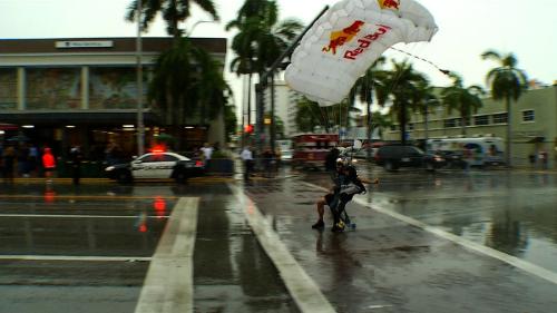 Red Bull Air Force jumps into Miami Premiere of Transformers: Dark of the Moon.