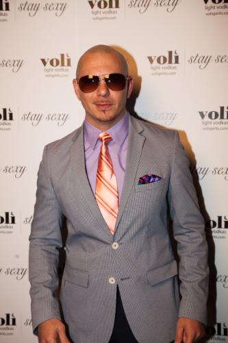 Pitbull, Mr. Worldwide, arrives at the Sky Hotel for an exclusive performance hosted by Voli Light Vodkas and importer Palm Bay International during 29th Annual Food and Wine Classic in Aspen