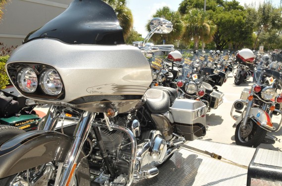 The Late Bruce Rossmeyer’s favorite Harley Motorcycle, which led the Memorial Ride 