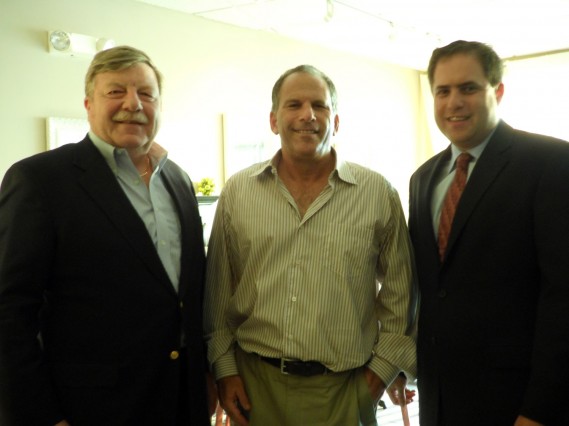Steve Christensen, CEO of Service America with Mike Levine, CFO DemWhit’s Creations and Terry Frank of BankAtlantic