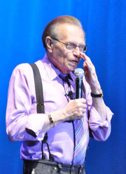 Larry King: Stand Up Comedy Tour at The Seminole Hard Rock Casino and Resort, Hollywood, Florida. By: Daedrian McNaughton and Gary Sandelier Premier Guide Media/Premier Guide Miami