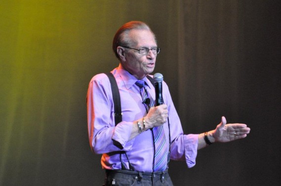 Larry King: Stand Up Comedy Tour at The Seminole Hard Rock Casino and Resort, Hollywood, Florida. By: Daedrian McNaughton and Gary Sandelier Premier Guide Media/Premier Guide Miami