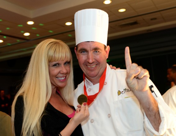 Jen Klaassens, Vice President of Programs for The Wasie Foundation, and Joe Aycock, Student Chef