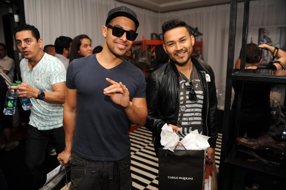 Wilmer Valderrama & Frankie J at Premios Billboard Gifting Suite Presented by Wella