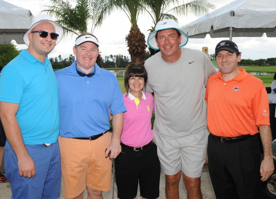 Mike Marino, Kevin Blair, Kip Hunter with Dan Marino and Jarett Levan