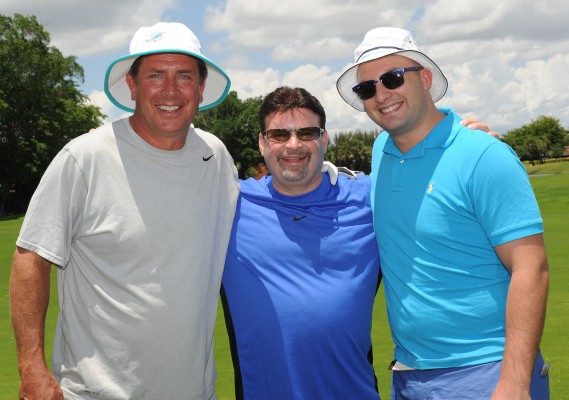 Dan Marino, Billy Sabo and Michael Marino