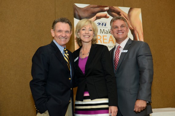 P2. Broadcasting Legency and Event Emcee Tony Segreto with Lynne Wines, President & CEO of First Southern Bank, and Bob Birdsong, CEO of OK Generators