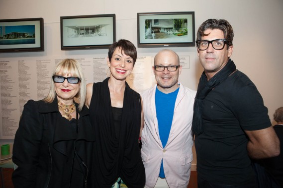 Elysze Held, Belkys Nerey, PAMM Director Thom Collins, Carlos Betancourt at Miami Art Museum’s Lights Out BBQ - photo Daniel Azoulay photography