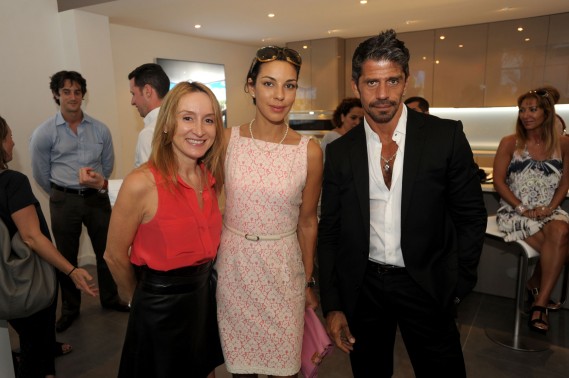 Claudine Letz, Jessica Segatto, & Jorge Tolosa at Palau Sunset Harbour Sales and Design Studio Opening 