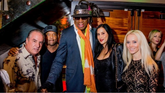 Tommy Pooch, Floyd Raglin, Dennis Rodman, DJ Michelle Pooch, and Ala Surayeva
