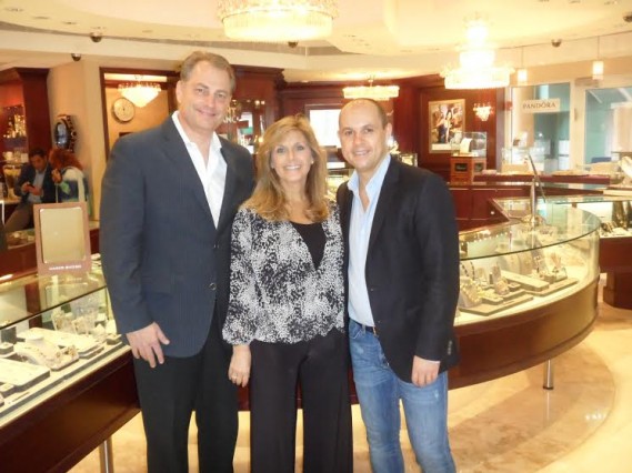 Ed and Tracey Dikes, owners of Weston Jewelers with Italian Jewelry Designer Marco Bicego