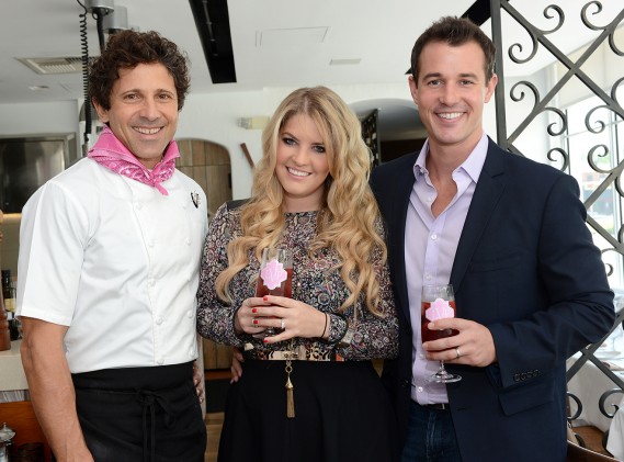 Giovanni Rocchio, Executive Chef and owner of Valentino Cucina Italiana with Pandora Vanderpump and husband, Jason Sabo