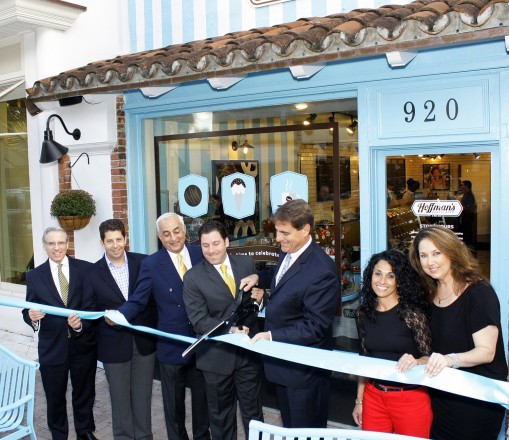 Alan Levan, Chairman and CEO of BBX Capital Corporation;  Seth Wise, President of BBX Capital Real Estate; Jack Abdo, Vice Chairman of BBX Capital Corporation; Jarett Levan, President of BBX Capital Corporation;  Mayor Jack Seiler;  Lois Marino, Director of Marketing for Hoffman’s Chocolates and Debbie Goldin, Retail Store Manager of Hoffman’s Chocolates on Las Olas