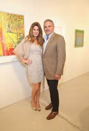 Pamela Cohen and Nick Korniloff at Vertes Gallery Booth at Art Miami