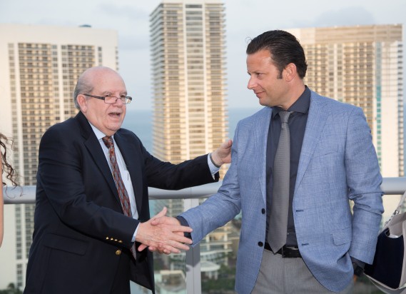 Guillermo Encinosa and Eric D. Fordin at Beachwalk Opening Party Hallandale beach, Fl.